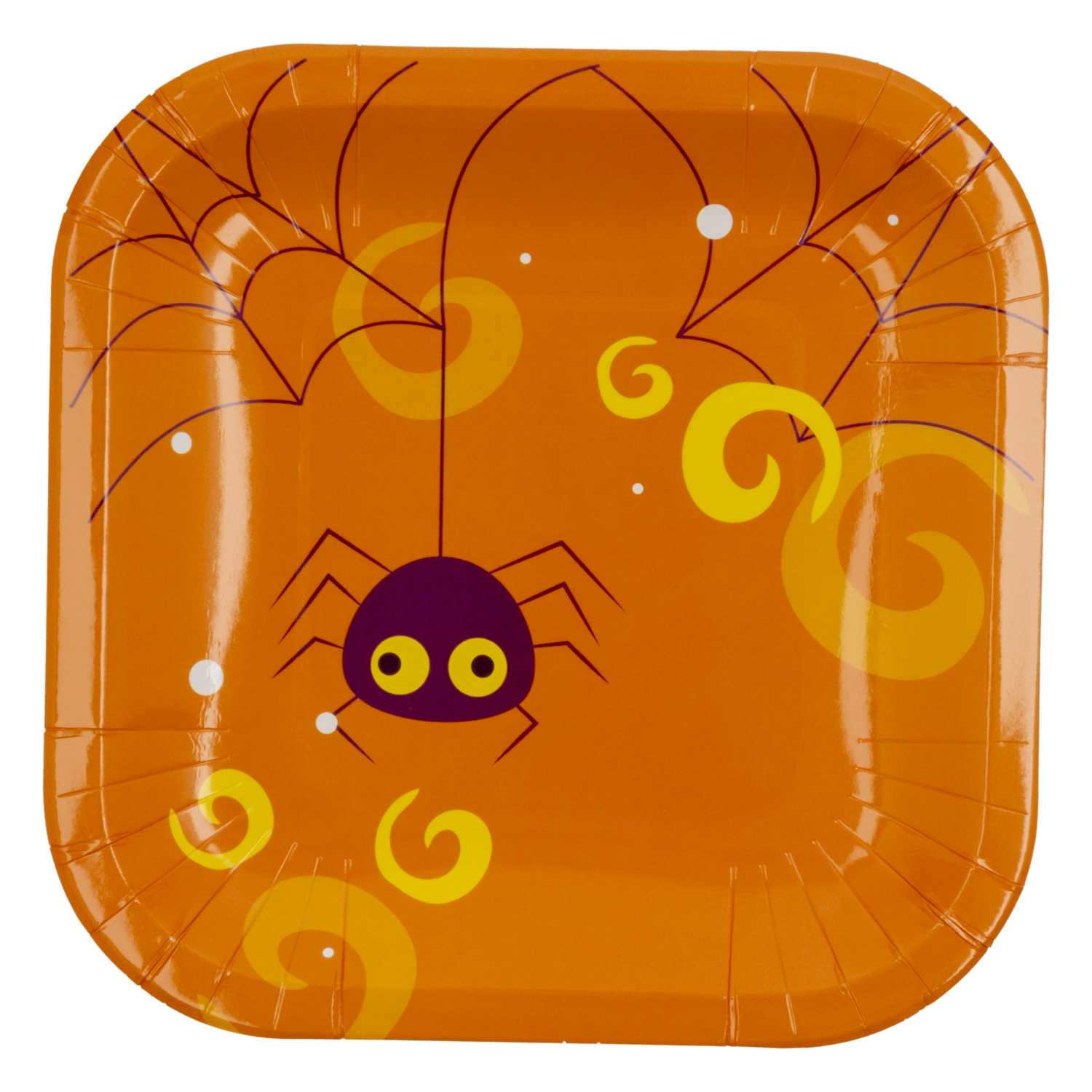 Plato Tendido Diseño Halloween Araña PARTY TIME 10 Piezas - Imagen 2