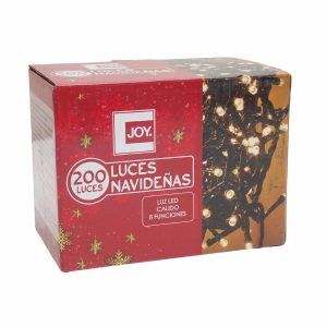 Luces Navideñas Led Cálida 8 Funciones JOY X 200 Uds