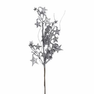 Adorno Navideño Pick Estrellas Plateadas JOY 50 Cm