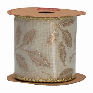 Cinta Navideña De Yute Con Diseño Dorado JOY Unidad