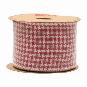 Cinta Navideña Decorativa Color Roja Y Blanca JOY Unidad