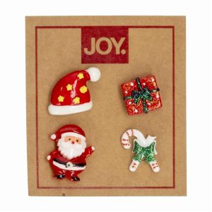 Adorno Navideño Magnético JOY 4 Piezas
