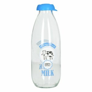 Botella Para Leche Decorada Azul HEREVIN 1 L