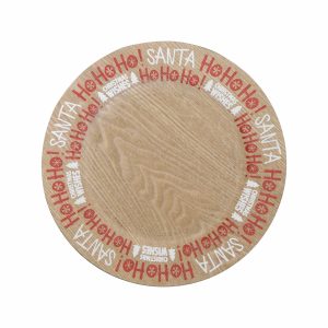 Plato Navideño Base Diseño Ho Ho Ho Z&L 33 Cm