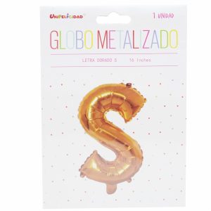 Globo Metalizado Dorado S UNIFELICIDAD 16″
