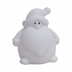 Adorno Navideño Santa Claus Blanco Con Luz Led HE WEI 1 Pieza