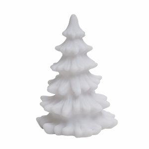 Adorno Navideño Árbol Blanco Con Luz Led HE WEI 1 Pieza