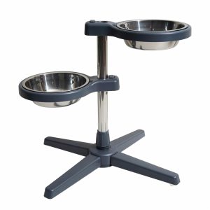 Base Con Platos Para Perro LEADER PET Grande