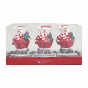 Vela Decorativa Hombre De Nieve Set JOY X 6 Piezas