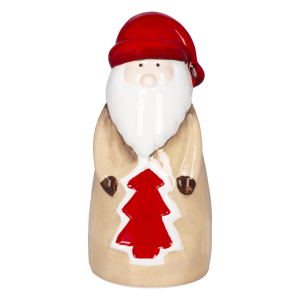 Adorno Navideño Cerámica Santa Natural JOY 1 Pieza