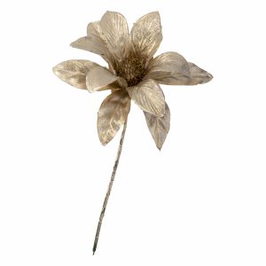 Flor Navideña Metalizada JOY 23 Cm