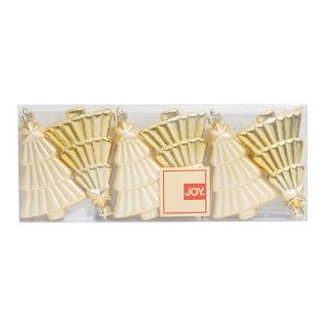 Adornos Navideños Colgantes Árbol Dorado Set JOY