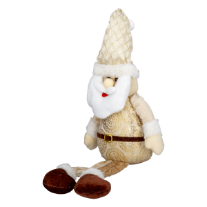 Adorno Navideño Papa Noel Sentado Dorado JOY 18X46 Cm