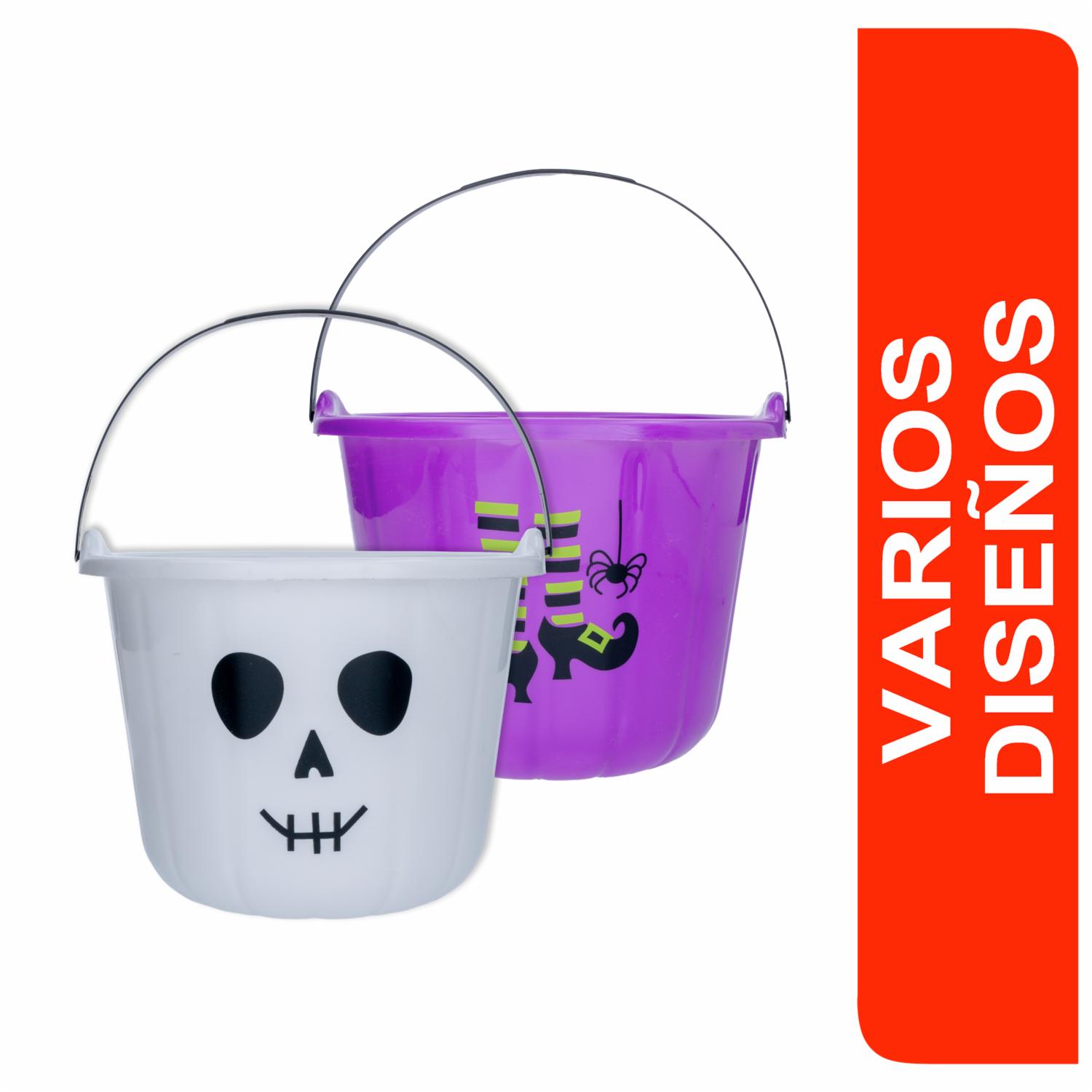Balde Halloween Caritas Surtidas FREE HOME 22.5X21.5X16.5 Cm