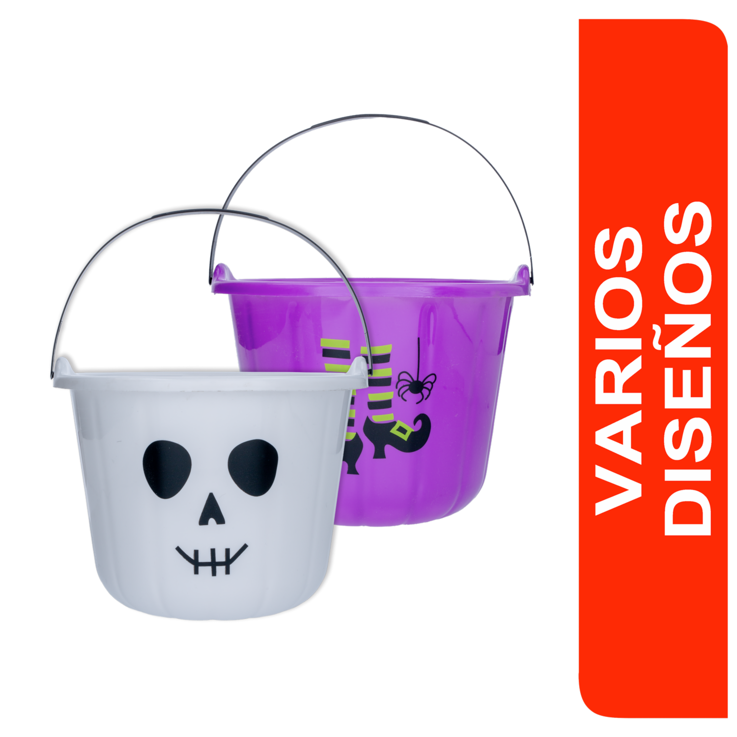 Balde Halloween Caritas Surtidas FREE HOME 22.5X21.5X16.5 Cm - Imagen 2