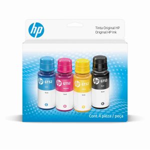 Tinta Para Impresora Gt53/Gt52 Cyan Magenta Amarillo Y Negro HP 4 Uds X 70 Ml