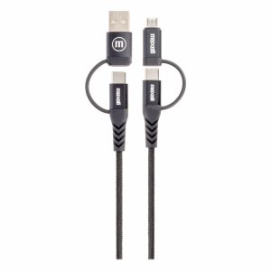 Cable De Carga Y Transferencia Trenzado 4 En 1 Compatible Con Apple MAXELL 1,2 M