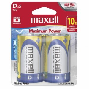 Pilas Alcalina Tipo D MAXELL X 2 Uds