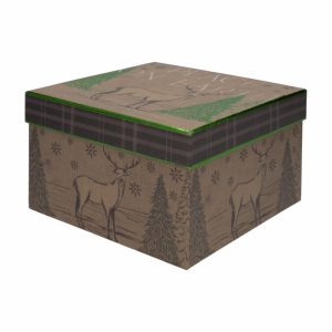 Caja Para Regalo Cuadrada Kraft THE LINDY BOWMAN Mediana