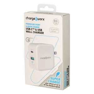 Adaptador De Pared Usb-C Para Carga Rápida CHARGE WORX 65 W