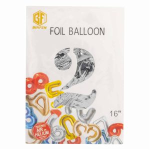Globo Aluminio Plata N2 16″ IMPORTADORA CUMPLEAÑOS Funda