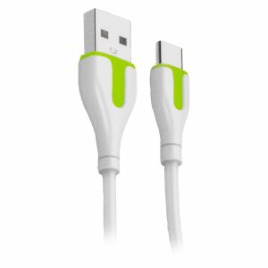 Cable De Carga Rápida 2.1A Blanco Y Naranja LDNIO 2 M