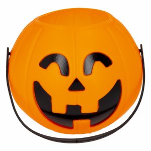 Calabaza Recipiente Para Caramelos Con Jaladera IMPORTADORA CUMPLEAÑOS 20X16 Cm