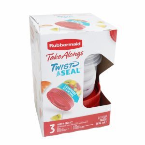 Set Frascos Con Tapa Rosca RUBBERMAID 3×2.1 Tazas