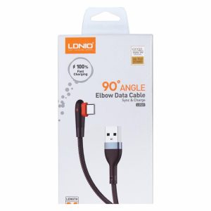 Cable Carga Rápida 100 Cm Tipo Codo LDNIO 2,4 A