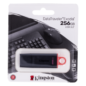 Flash Memory 256Gb Usb3.2 Exodia Black Pink KINGSTON 1a Generación