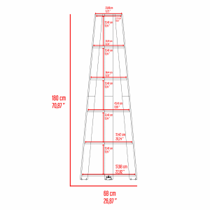 Estantería Esquinera Garden Fresno RTA MDF