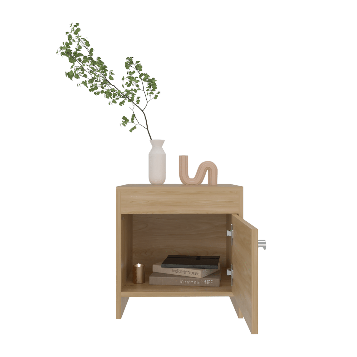 Mesa De Noche Rovere Fresno Europeo RTA MDF - Imagen 9