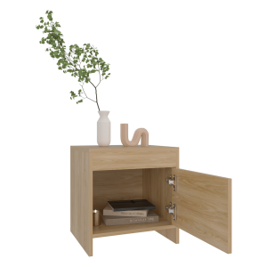 Mesa De Noche Rovere Fresno Europeo RTA MDF