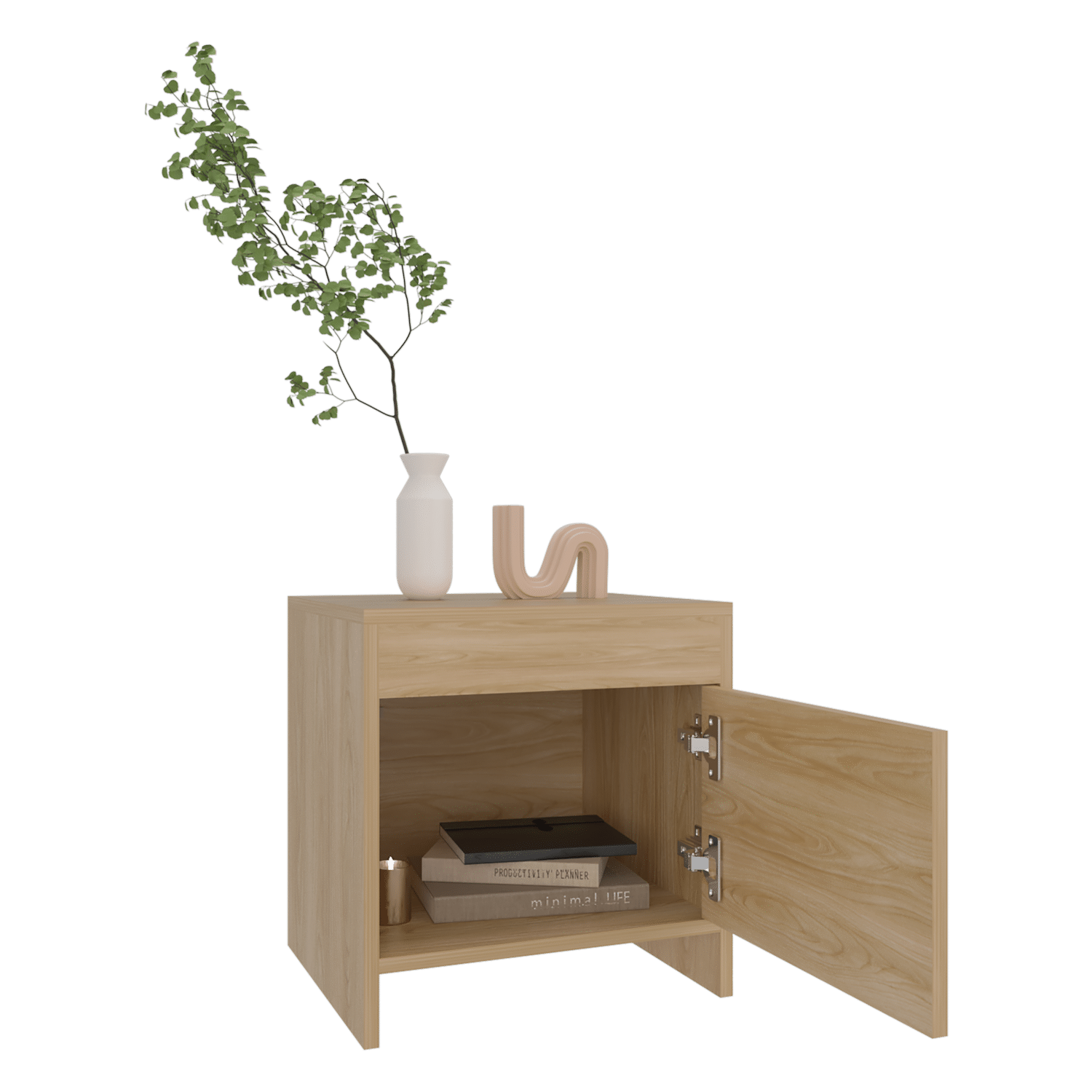 Mesa De Noche Rovere Fresno Europeo RTA MDF