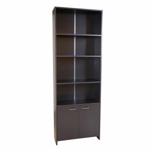 Biblioteca Lisa 1.80 Con Puerta Wengue RTA MDF