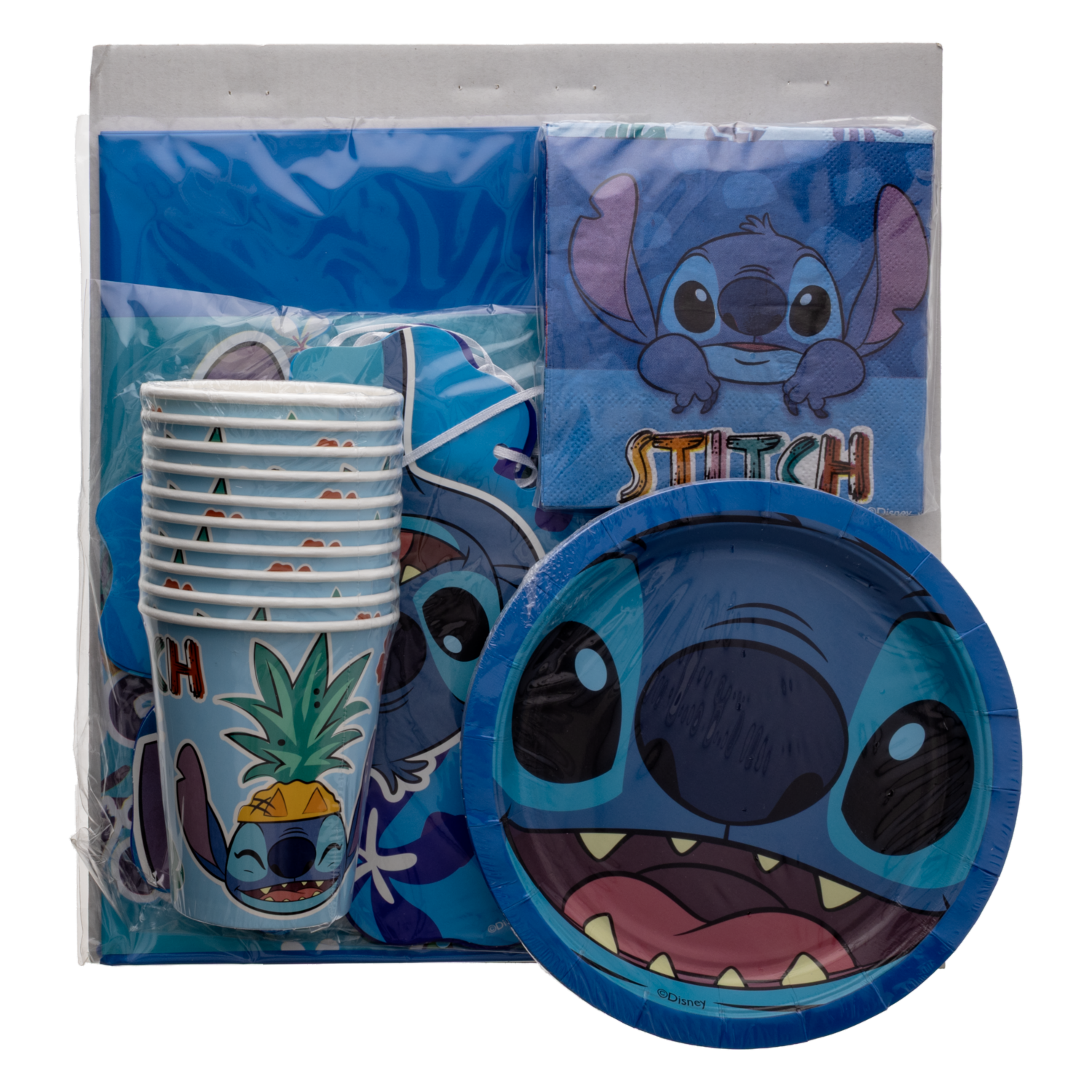 Set De Mesa Para Cumpleaños Diseño Stitch DISNEY 10 Personas - Imagen 2