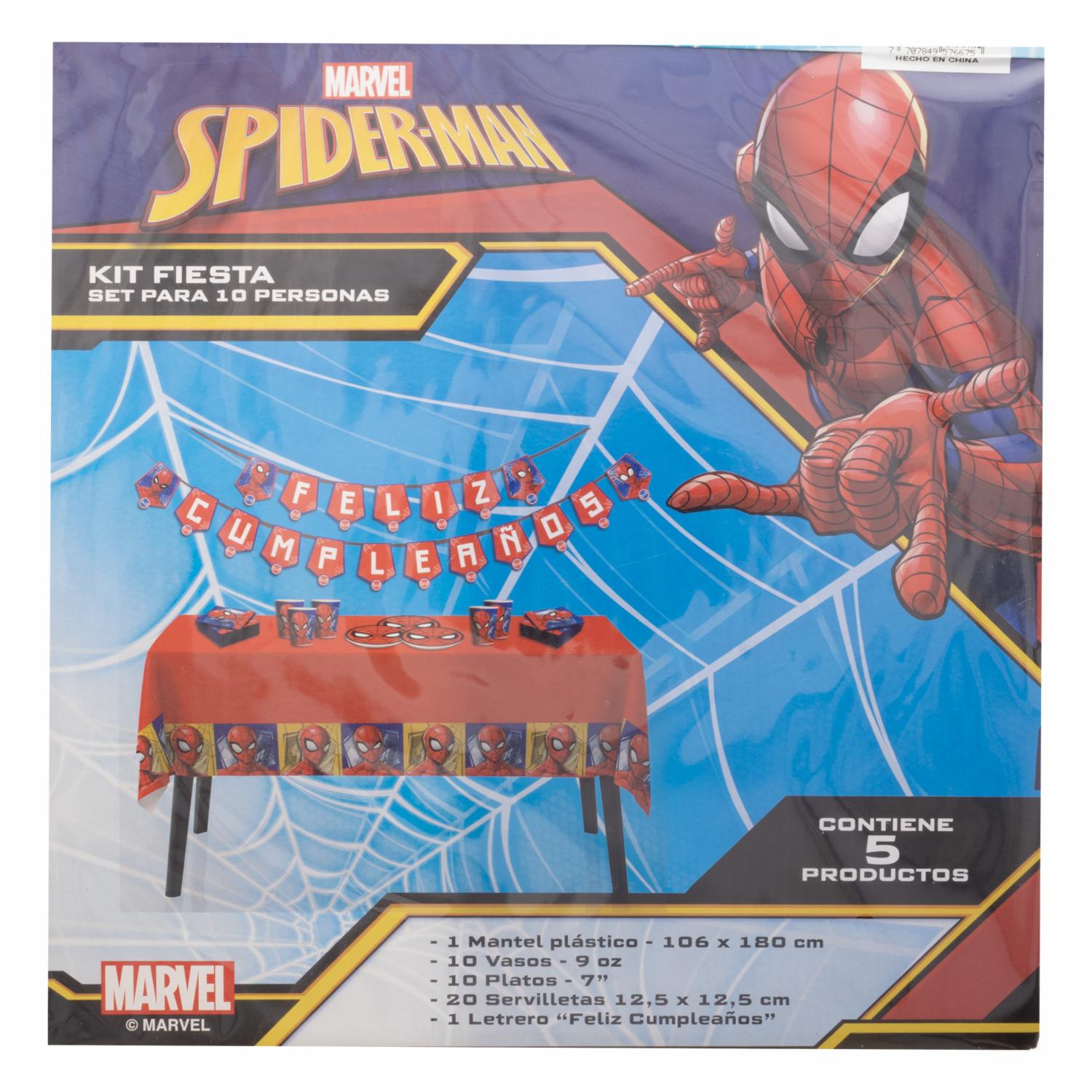 Set De Mesa Para Cumpleaños Diseño Spiderman DISNEY 10 Personas - Imagen 3