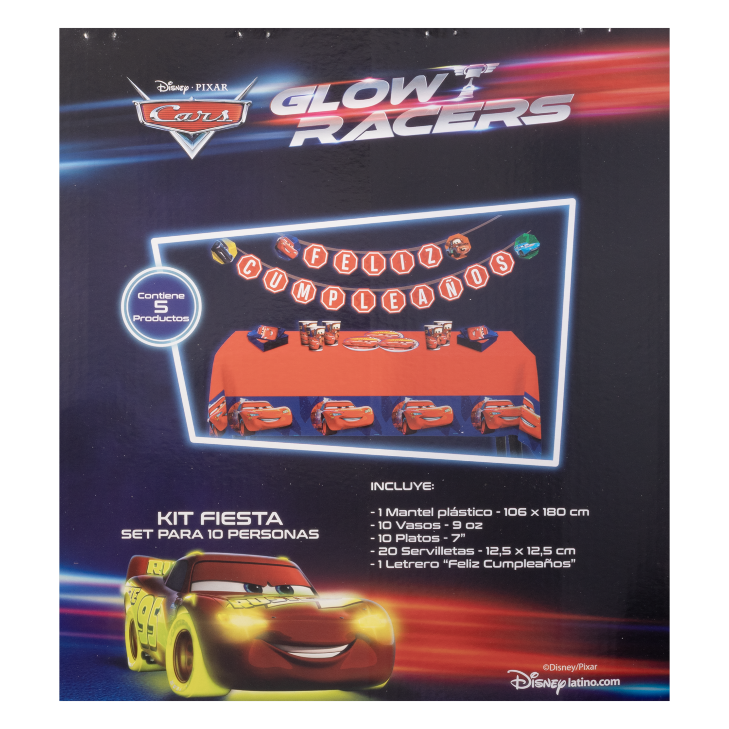 Set De Mesa Para Cumpleaños Diseño Cars DISNEY 10 Personas - Imagen 4