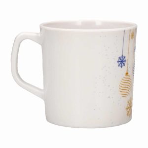 Taza Con Asa Cerrada Bombillos Plateados Dorados VAJILLAS SABANA Unidad