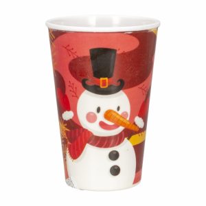 Vaso Liso Con Muñecos De Navidad VAJILLAS SABANA Unidad