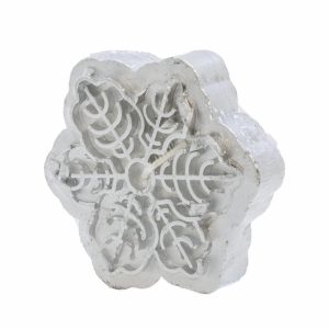 Vela Navideña Copo De Nieve Plateado MONICANDLES 8 ,5 X 2 ,3 Cm