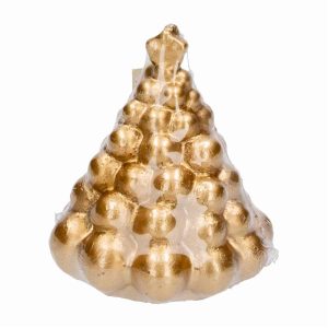 Vela Navideña Bubble Árbol De Navidad Dorado MONICANDLES Unidad