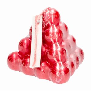 Vela Navideña Bubble Pirámide Roja Pequeña MONICANDLES Unidad