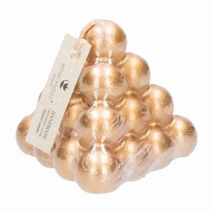 Vela Navideña Bubble Pirámide Dorada Pequeña MONICANDLES Unidad