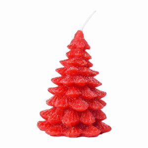 Vela Figura Árbol Navidad Escar Roja LAVEL 9 X 7 Cm