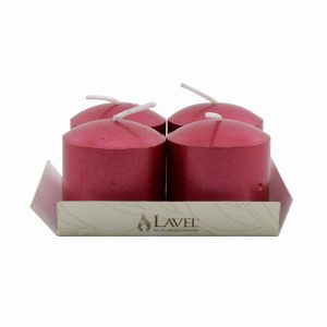 Vela Votiva Laca Roja LAVEL 8,1 X  8,1 X 4 Cm