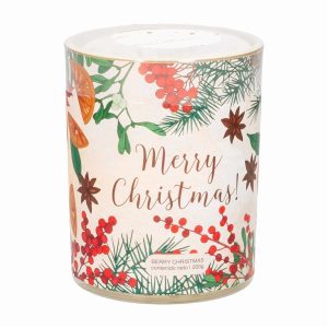 Vela Navideña Vaso Diseño Ponsetia LAVEL Unidad