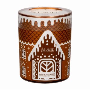 Vela Navideña Vaso Diseño Jengibre LAVEL Unidad