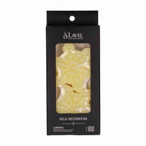 Vela Navideña Decorativa Diseño Copo De Nieve LAVEL Unidad