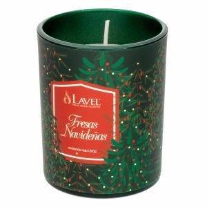 Vela Decorativa Fresas Navideñas LAVEL 200 G